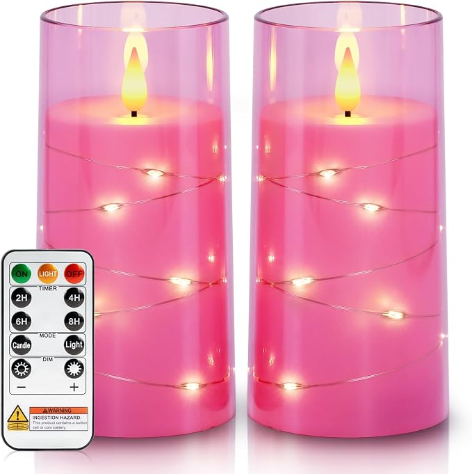 3" x 6" Flameless LED Pillar Candles with Remote