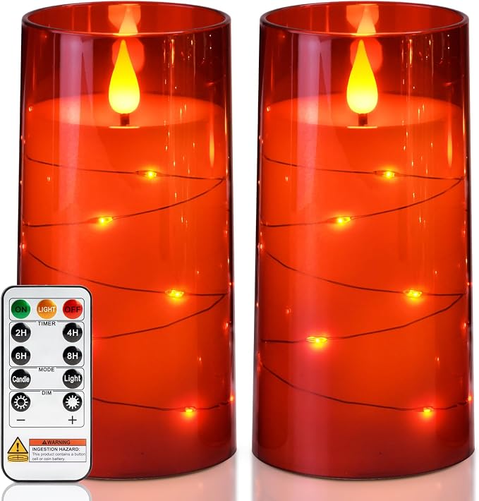 3" x 6" Flameless LED Pillar Candles with Remote