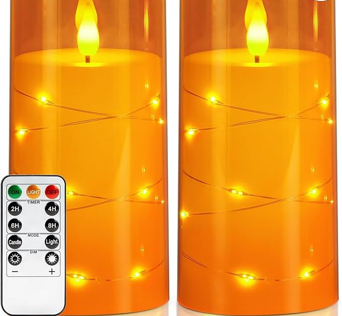 3" x 6" Flameless LED Pillar Candles with Remote