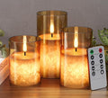 Flameless Floral Candles with Remote – Battery Operated